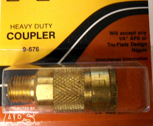 9-676 1/4" Male APS Tru-Flate Design Nipple Coupler Heavy Duty FREE SHIPPING