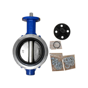 ABZ - 5" AG-F26 - Standard Wafer Seat Butterfly Valve Kit - 200 PSI - Cast Iron