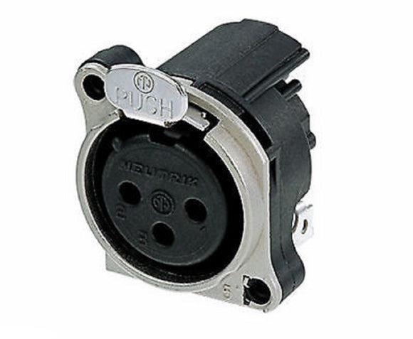 Neutrik NC3FBH1 3-Pole Female XLR Receptacle Connector