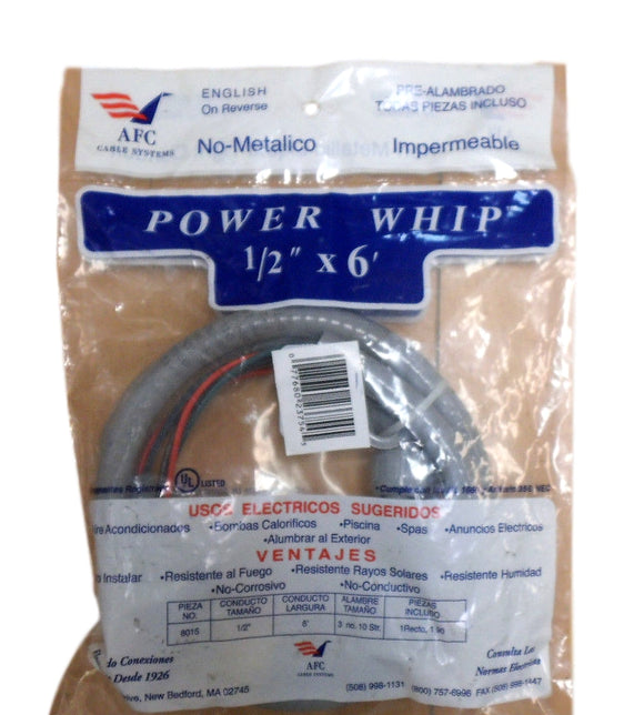 AFC 8015 Pre-Wired Non-Metallic Liquid Tight Conduit 1/2