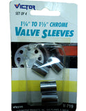 Lot of  (23) Kits Victor Chrome Valve Sleeves And Extensions V-719 V-721 V-713