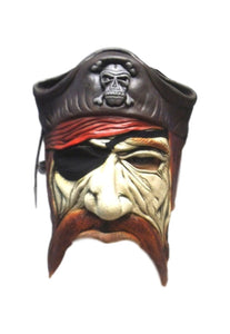 Halloween Angry Chinless Caribbean  Pirate Eyepatch Cosplay Latex Mask