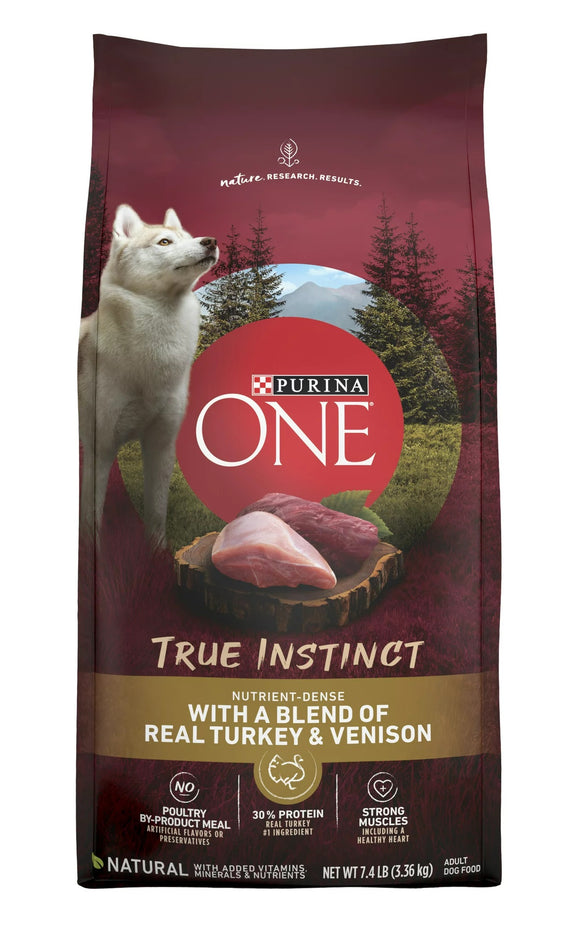 Purina ONE SmartBlend Adult Natural Turkey & Venison Recipe Dry Dog Food -7.4 lb