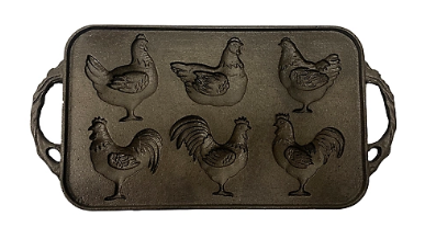 Red Shed Chicken-Themed Cast Iron Baking Dish 14