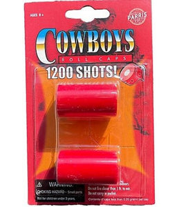 Parris #912B-50 Toy Roll Pistol Caps, 1200 Shots, Red