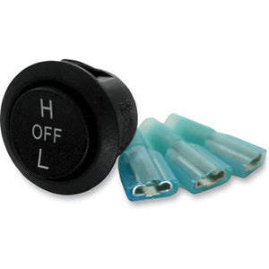 SPI-Sport Part SM-01225 Universal Rocker Hi-Low-Off Switch with Connector Clips