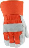 West Chester 75525-XL3P Cowhide Leather Palm Work Gloves 3 Pair Orange Large