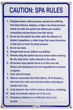 Pentair Rainbow R234200 24" x 36" North Carolina Spa Rules Sign