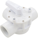 Champlain Plastics AFT100T Diverter Valve, Olympic, 1-1/2"fpt, 3-Way, White