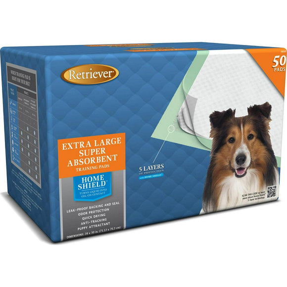 Retriever ASL1063076 28 x 30in Super Absorbent XL Dog Training Pads - Pack of 50