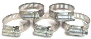 Pack of (5) Approximately 1-3/4" Size 20 Hose Clamps 19 - 44mm