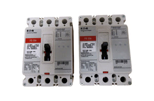 Lot of (2) Eaton Cutler Hammer 125A CIRCUIT BREAKER FD35K FD3125BP10 6604C36G19