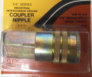 9-716 3/8" Female Hansen Milton Design Nipple Coupler FREE SHIPPING