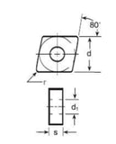 Widia CNMM120416-65 TN8025 Metalcutting Carbide Insert