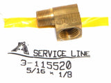 Big A Service Line 3-115520 Brass 90 Degree Street Elbow 3115520