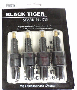 Black Tiger F5RTC Spark Plugs Set of (4)