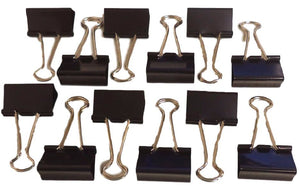 Legacy LGY 60413 Medium Binder Clips Size 1-1/4" Nickel Plated Arms 12 Count