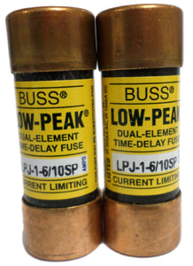 Bussmann LPJ-1-6/10SP Buss Fuse 600vac Dual Element Time Delay Class 7 HRCI-J