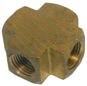 Big A Service Line 3-20220 Brass Cross Female Pipe Fitting 1/8" NPT