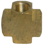 Big A Service Line 3-20220 Brass Cross Female Pipe Fitting 1/8" NPT