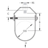 Erico Caddy 4100300EG Light Duty Clevis Hanger