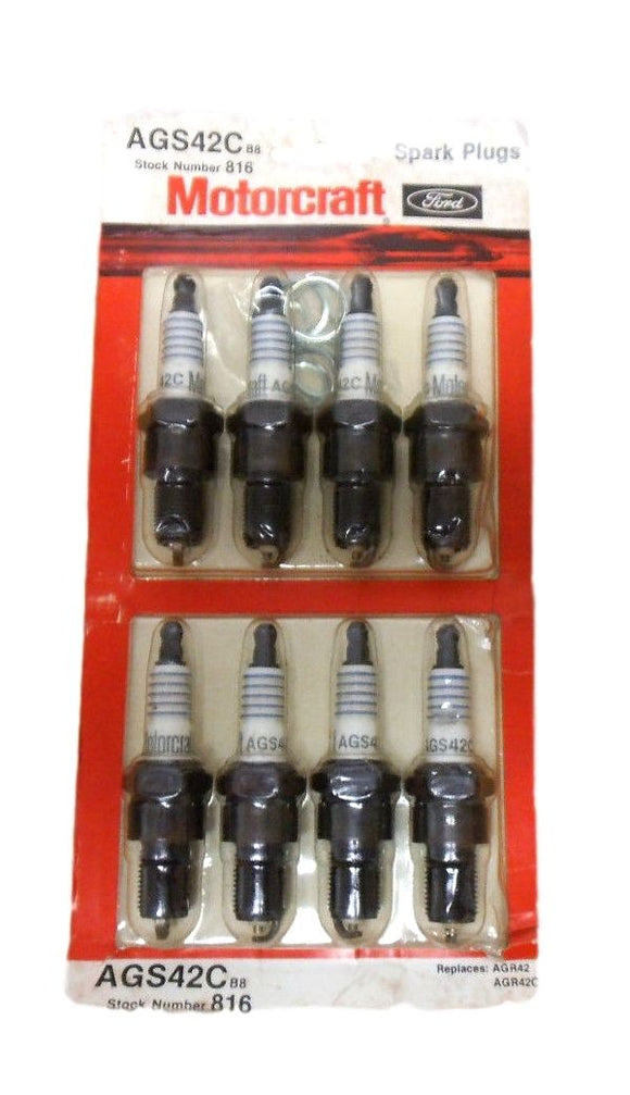 Ford Motorcraft OEM AGS42C-B8 AGS42CB8 816 Spark Plug Set