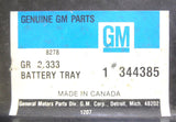 Genuine OEM GM 344385 Battery Tray Coated Chevrolet Chevy 1975 76 77 78 79 Nova