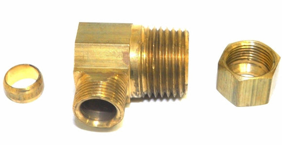 Big A Service Line 3-169680 Brass Pipe 90 deg Street Elbow Kit 3/8