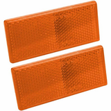 Hopkins Towing Solutions Rectangular Stick-On Trailer Reflector Amber 2-Pack