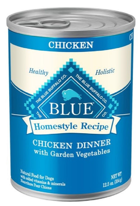 Blue Buffalo Adult Chicken w/ Vegetables Pate Wet Dog Food, 12.5 oz. 1 Can