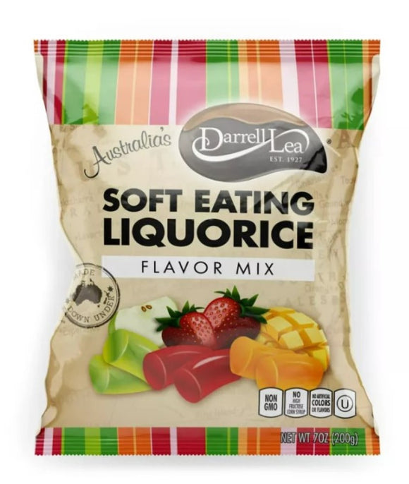 Darrell Lea 121655 Australian Soft Eating Licorice Flavor Mix Candy 7 oz. Bag