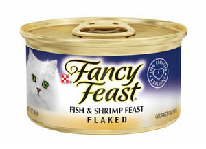 Fancy Feast 5000042874 Flaked Fish and Shrimp 1 Single Can 3 oz. Wet Cat Food