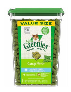 Greenies 10205297 Adult Natural Dental Care Catnip Flavor 9.75 oz. Cat Treats