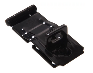 Hardware Essentials 851434 Black Safety Hasp with Swivel Staple (3-1/2")