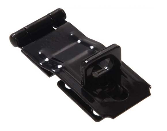 Hardware Essentials 851434 Black Safety Hasp with Swivel Staple (3-1/2