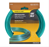 Hillman 122100 Dand-O-Line Fiber Core Green Clothesline Wire(100'),100lb Wt. Cap