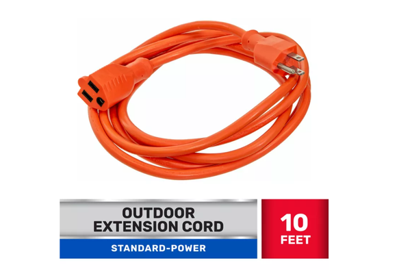 JobSmart WJ-23 16OR10 10 ft. Indoor/Outdoor 16/3 Extension Cord, Orange