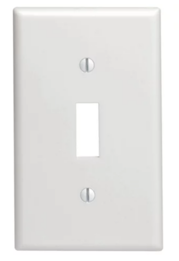 Pass & Seymour TP1WCC100 Toggle Switch Wall Plate, White