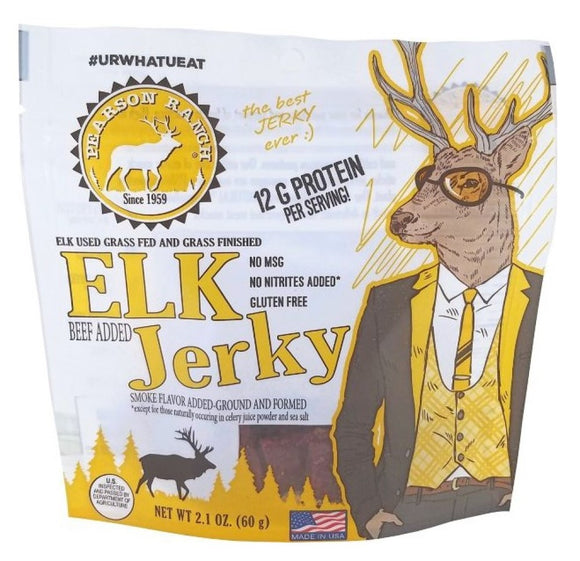 Pearson Ranch Jerky EJ2-C Elk Jerky Character Bag Beef Smoke Flavor 2.1 oz.