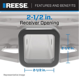 Reese Towpower 7028733 Towing Receiver Reducer Adapter for Class V