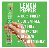 Righteous Felon LB-STICK-24 Lemon Basil Pepper Turkey Stick 1oz., 1 Single Stick