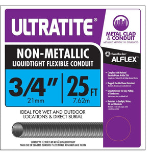 Southwire 55094321 3/4 in. x 25 ft. Ultratite Flexible Non-Metallic PVC Conduit