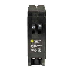 Square D HOMT2020CP Homeline 2-20 Amp Single-Pole Tandem Circuit Breaker