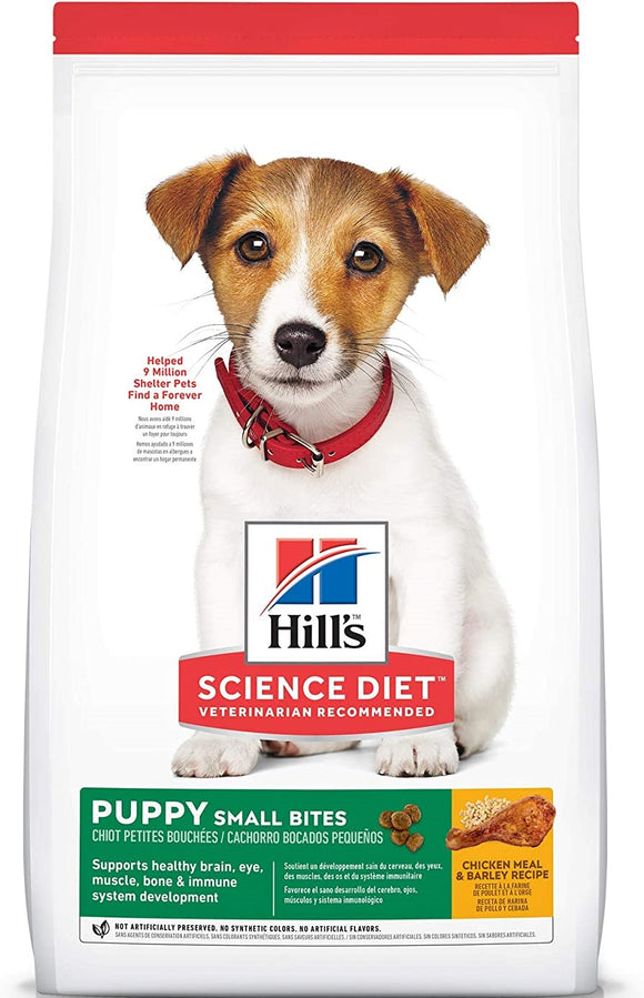 Hill's Science Diet Puppy Small Bites Chicken & Barley Dry Dog Food, 4.5 lbs